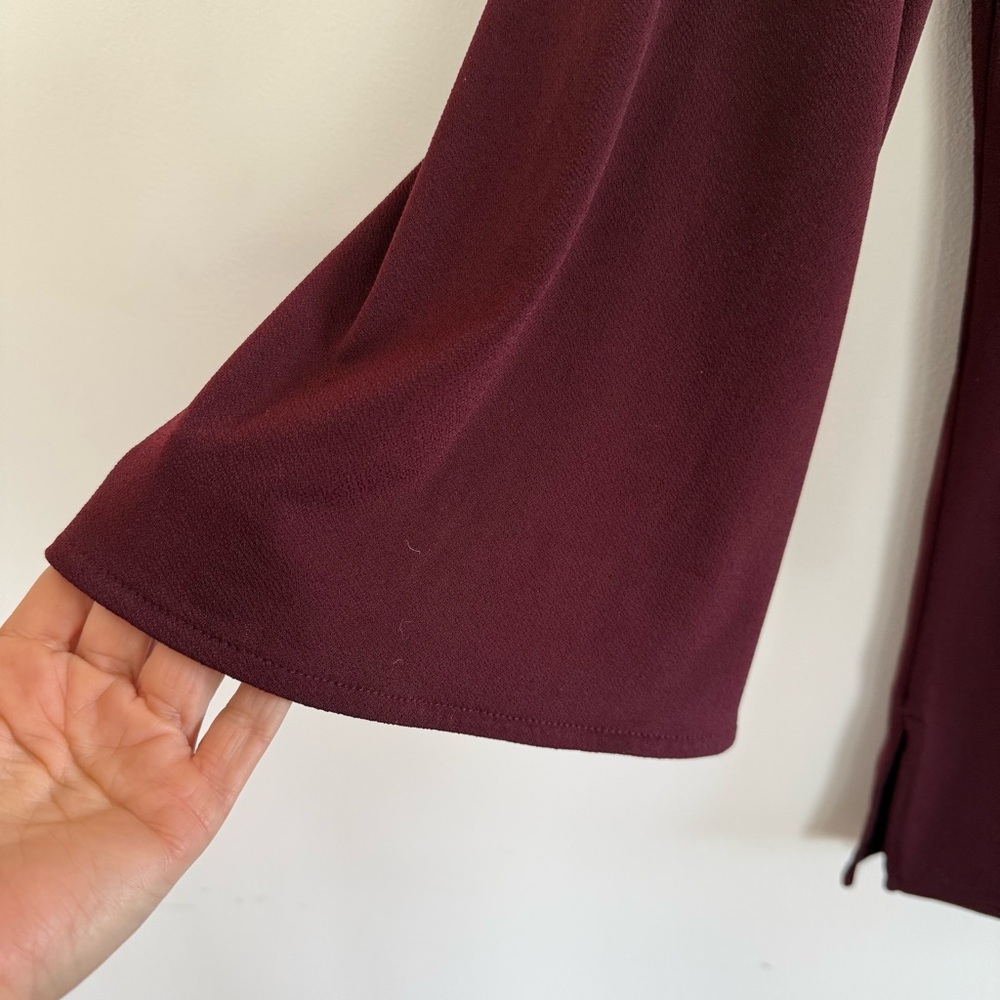 Lauren Ralph Lauren Women’s‎ Keyhole Neck Tunic Top Burgundy Size M - Picture 5 of 10